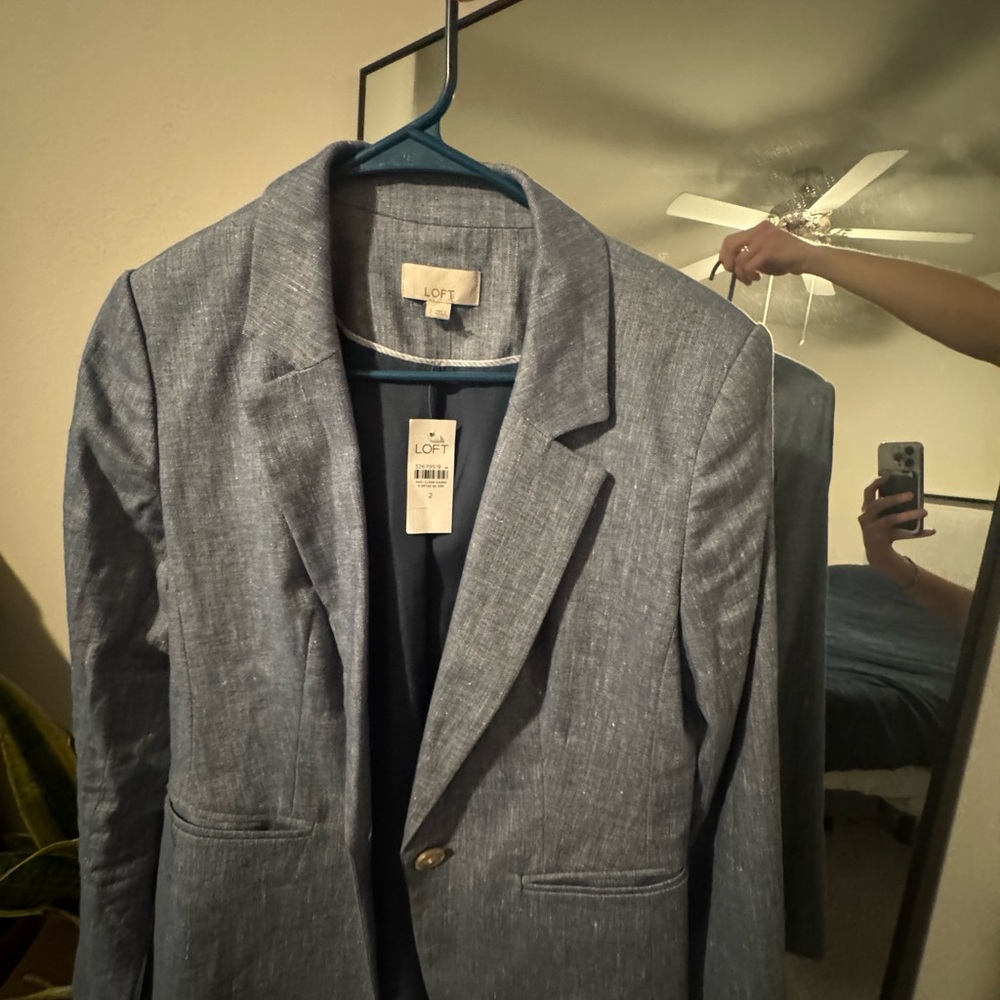 LOFT Blue Blazer for Women